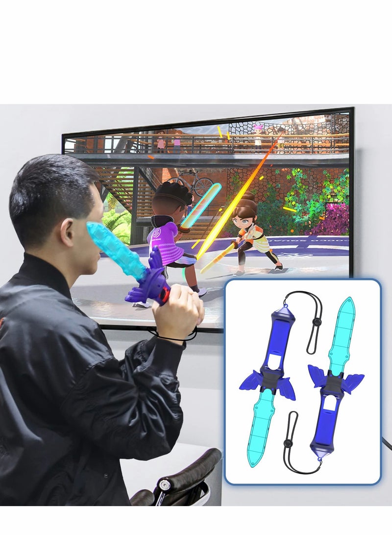 Excefore 2022 Switch Sports Accessories Bundle 12 in 1 Family Kit for Nintendo Games Tennis Rackets, Sword Grips, Golf Clubs, Wrist Dance Bands & Leg Strap, Joy-con Band  - Image 4