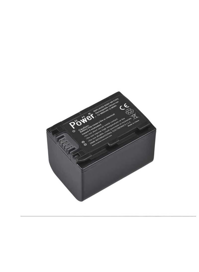 DMK Power NP-FH70 7.2V / 1800mAh Rechargeable Replacement Battery Compatible with Sony Cameras - Image 1