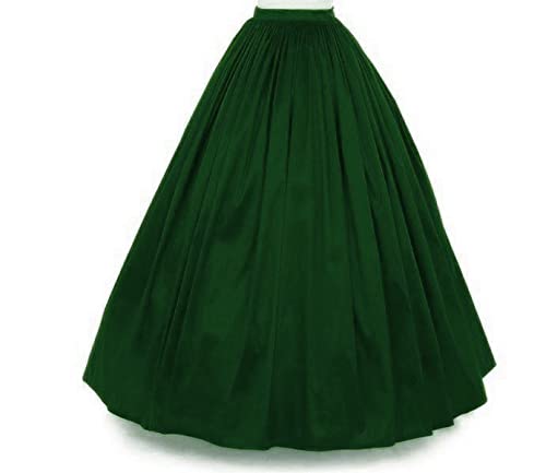 JANAK Silk Women Long Skirt (Bottle Green), Free Size - Image 3