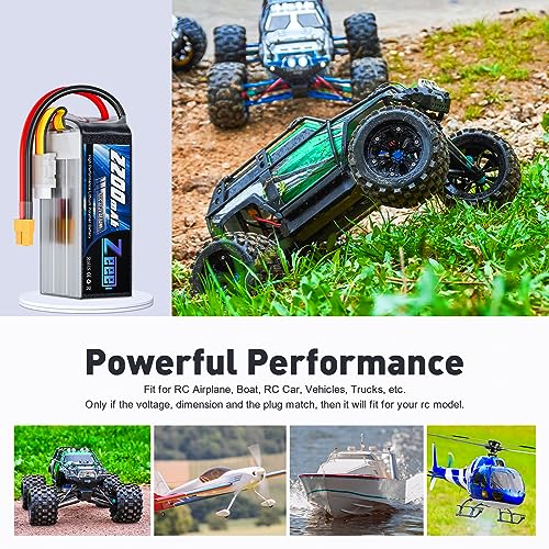 Zeee 6S Lipo Battery 2200mAh 22.2V 120C Soft Case Battery with XT60 Connector for RC Airplane Helicopter RC Car Truck Tank Drone Racing Hobby(2 Pack) - Image 5