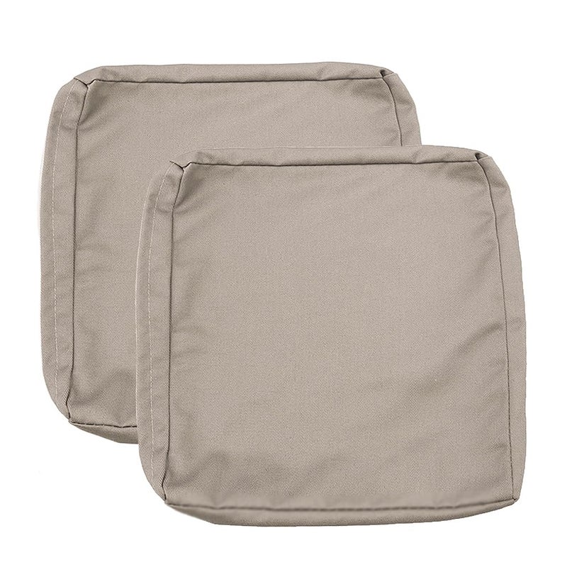 Sqodok Patio Cushion Covers 22x22 Waterproof Outdoor Cushion Covers Replacement 4Pack Patio Cushion Seat Slicovers with Ties for Sectional Sofa  Wicker Chair  Tan - Image 4