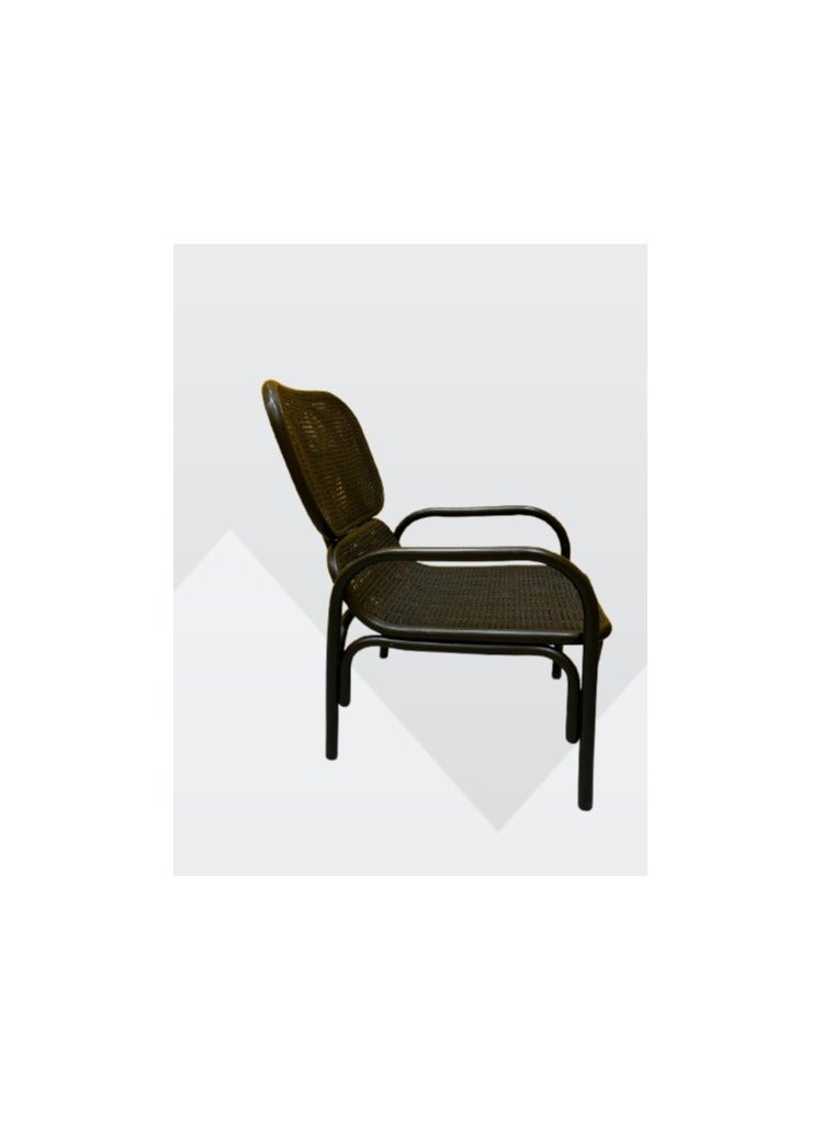 Wo Lounge Rattan Arm Chair Dark Brown - 82 x 58 x 91 cm