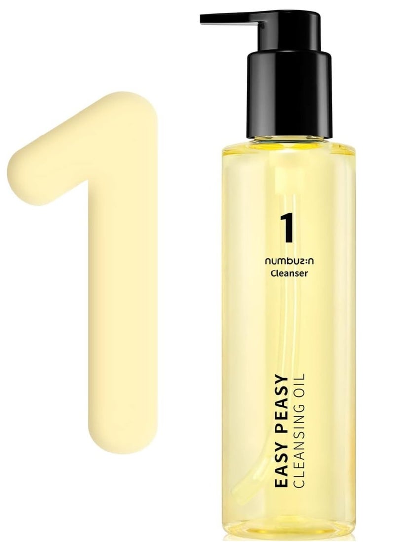 numbuzin - Nombuzzden Easy Peasy Cleansing Oil, Facial Cleanser to Remove Makeup, Unclogs Pores, Non-Heavy Ingredients, Naturally Derived, Korean Facial Care, 6.7 Fluid Ounce - Image 1