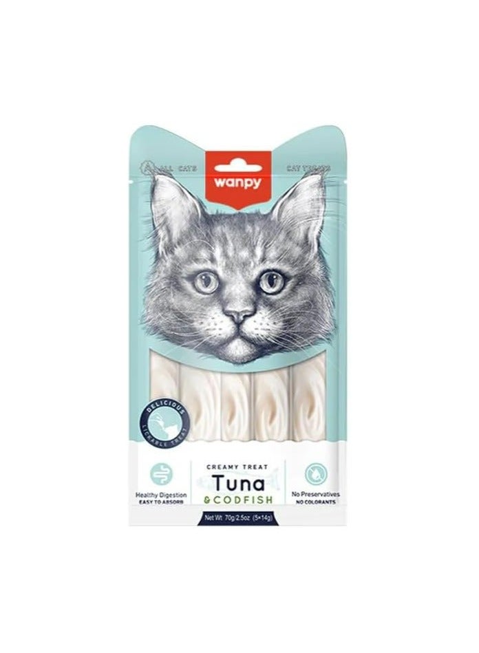 Wanpy Creamy Lickable Treats - Tuna&Codfish