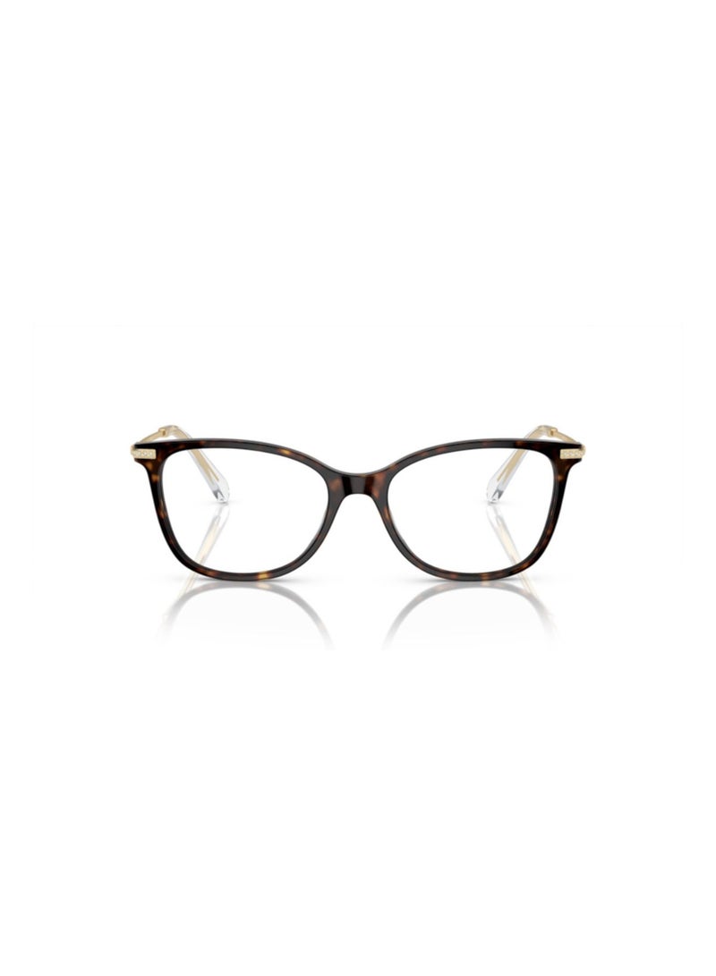 SWAROVSKI Swarovski Woman Square  Eyeglasses- Sk 2010 - Lense Size:52Mm - Dark Havana - Image 4