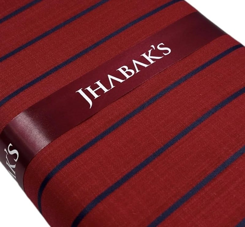 JHABAK'S Unstitched Premium Strip Cotton Blend Shirt & Trouser Fabric - 2.35 M Shirt Cloth - 1.30 M Pant Piece (W17) - Image 5