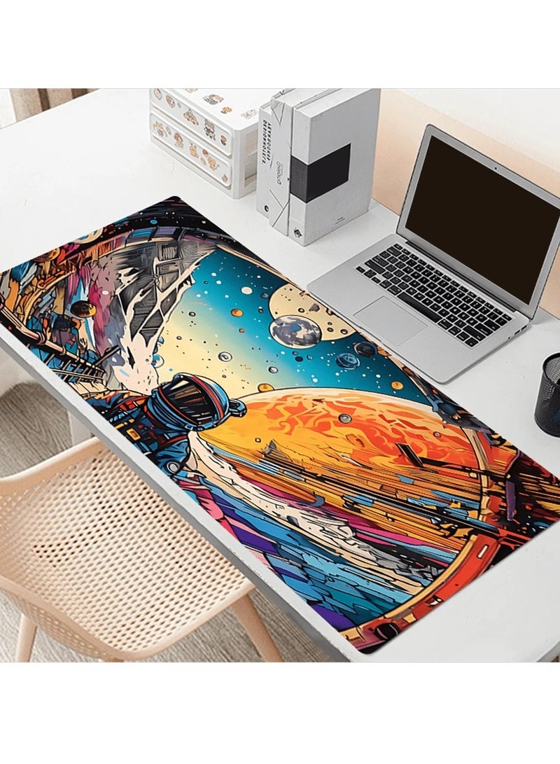 Spaceman and Planets Mouse Pad 90*40cm - Image 1