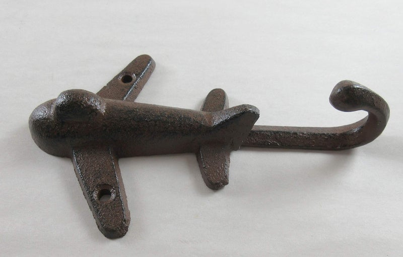 UD Cast Iron Airplane Themed Single Wall Hook - Image 3
