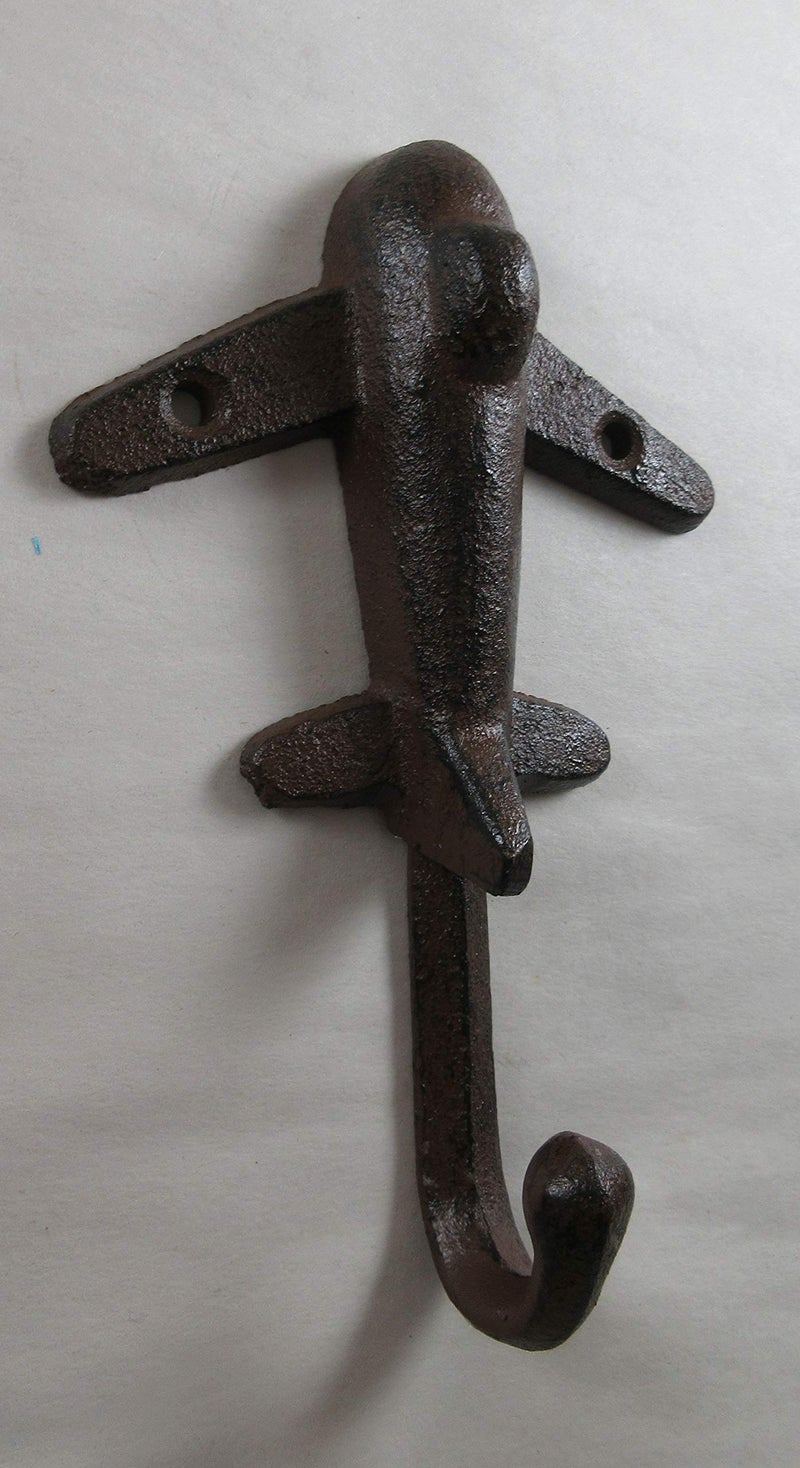 UD Cast Iron Airplane Themed Single Wall Hook - Image 2