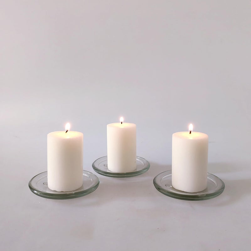 Hosley 2x3 High Pillar Candles, Set of 6. White, Unscented. Bulk Buy. Ideal for Wedding, Emergency Lanterns, Spa, Aromatherapy, Party, Reiki, Candle Gardens O4 - Image 5