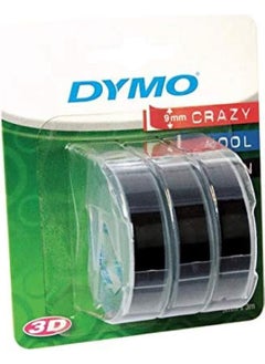 Dymo Junior / Omega Black 3-Set Spare Ribbon  - Image 3