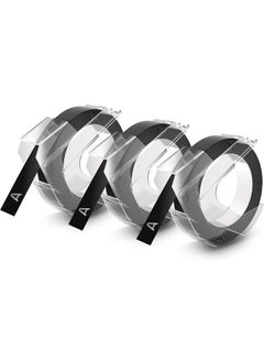 Dymo Junior / Omega Black 3-Set Spare Ribbon  - Image 4