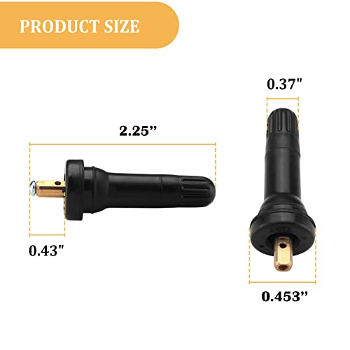luxlead 5 PCS TPMS 20008 Tire Valve Stem Set, Rubber Snap-in Tubeless Tire Valve Stems Fit for 0.453 inch Rim Holes on Vehicle Tires - Image 5