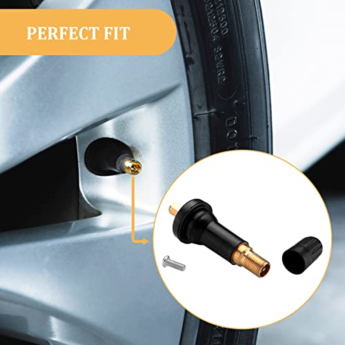 luxlead 5 PCS TPMS 20008 Tire Valve Stem Set, Rubber Snap-in Tubeless Tire Valve Stems Fit for 0.453 inch Rim Holes on Vehicle Tires - Image 3