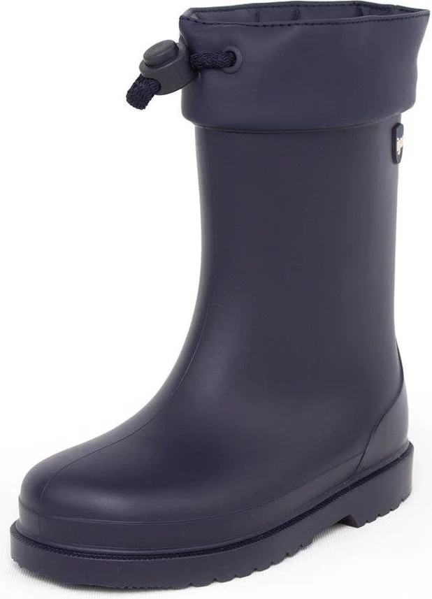 Igor Chufo Cuello Borreguillo Children's Furry Marino Navy Rain Boots W10101-003 V1