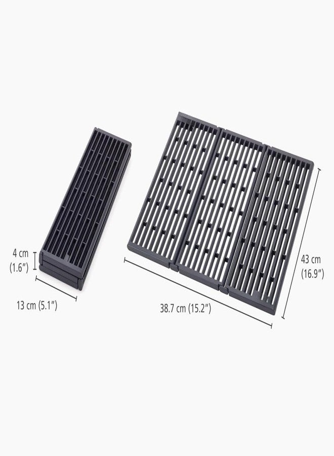 GION Foldable Roll Up Dish Drying Rack Over The Sink, Foldable & Space-Saving Sink Accessory Folding Drainer Rack for Kitchen Counter - Image 2