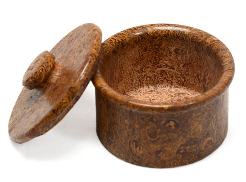 BARMER BAZAAR Habur Stone Handi with Lid,Stone Kitchen Utensil (9.5 Cm) - Image 2