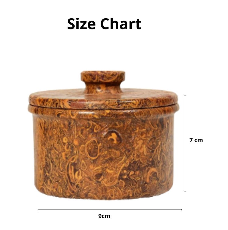 BARMER BAZAAR Habur Stone Handi with Lid,Stone Kitchen Utensil (9.5 Cm) - Image 4