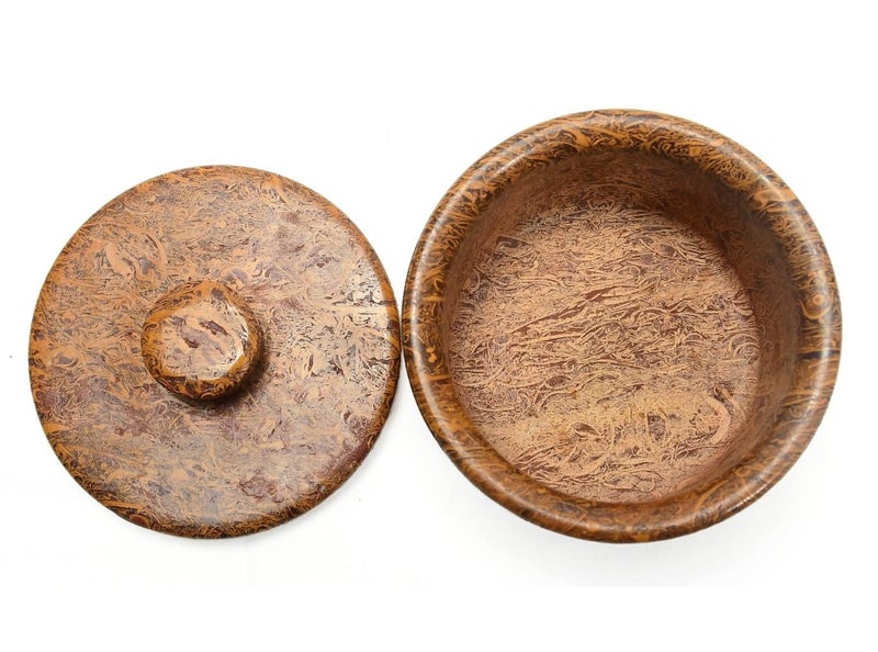 BARMER BAZAAR Habur Stone Handi with Lid,Stone Kitchen Utensil (9.5 Cm) - Image 5