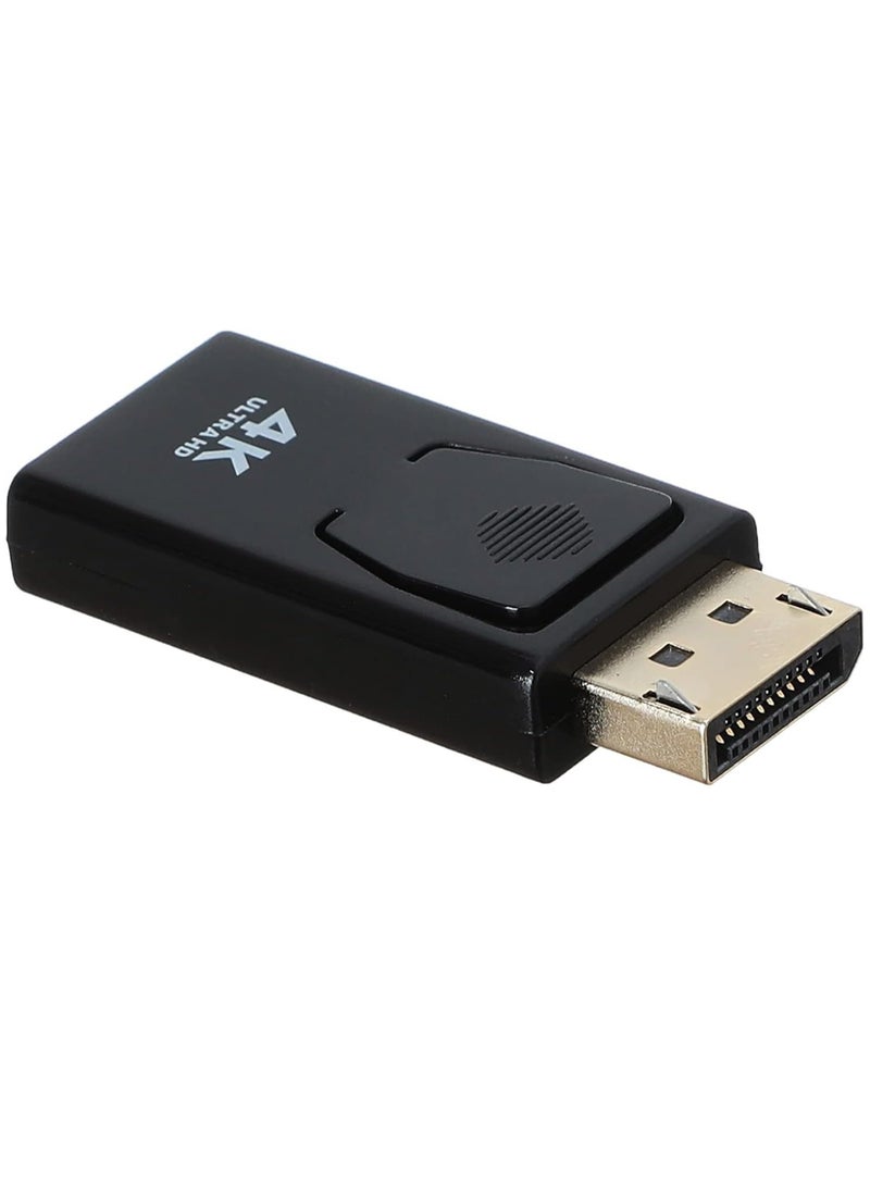 ماركة غير محددة محول منفذ عرض الى HDMI 4K DP فولت 1.4 مطلي بالنيكل لسطح المكتب واللابتوب وجهاز العرض وتلفزيون HD ذكر انثى اسود  - Image 2