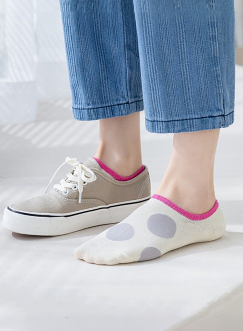 1 Pair Cute Polka dots Ankle Socks Simple Circles Casual Cotton Low Cut socks Fashion Knitted Crew Socks for Girl Women - Image 3