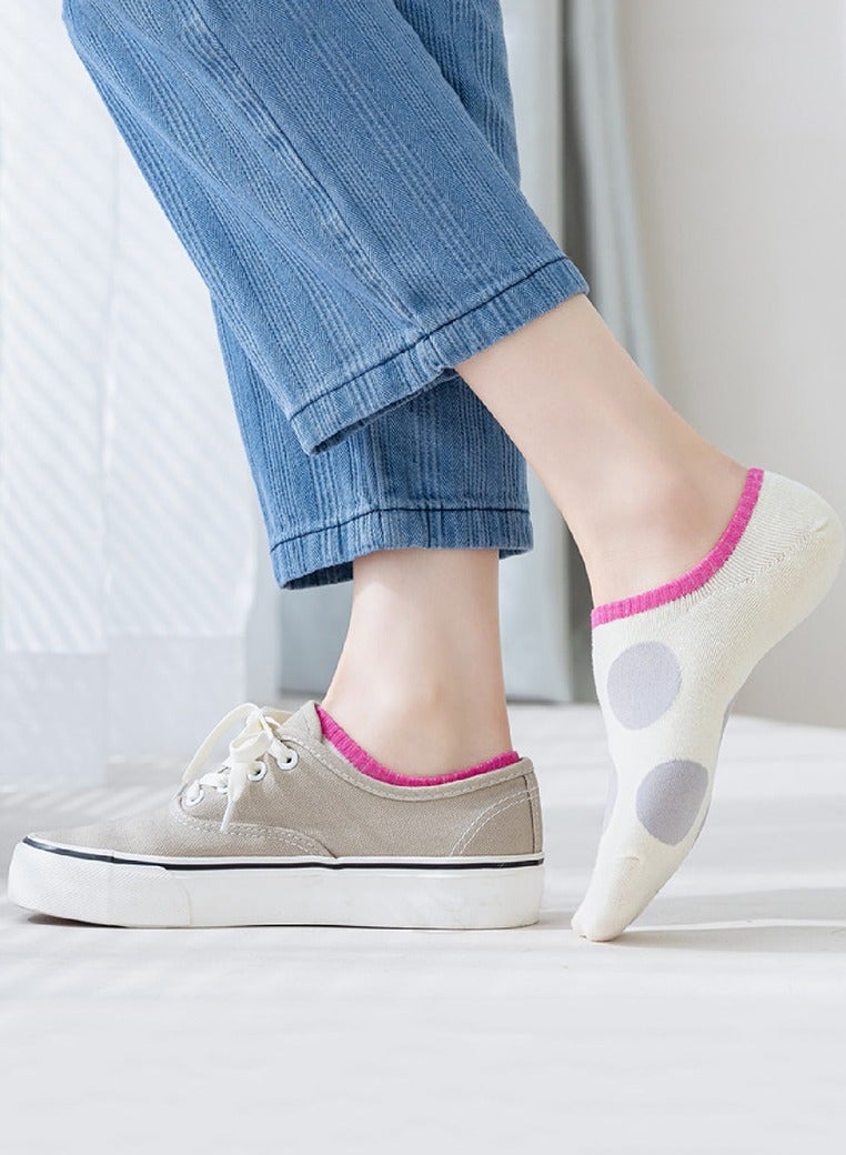 1 Pair Cute Polka dots Ankle Socks Simple Circles Casual Cotton Low Cut socks Fashion Knitted Crew Socks for Girl Women - Image 4