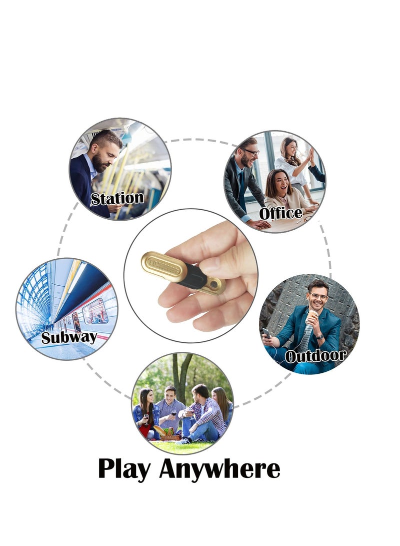 SYOSI Mini Adults Fidget Toy , Magnetic Metal Fidget Slider, Three Floors EDC Adult Toys ,Fidget Toys Adults for Stress and Anxiety Relief，CNC Processing Aluminum Alloy Metal Fidget Toy (Gold) - Image 4