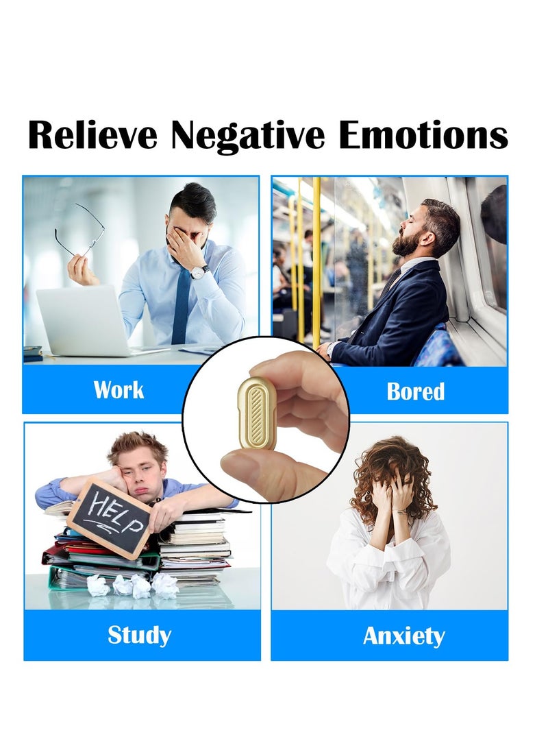 SYOSI Mini Adults Fidget Toy , Magnetic Metal Fidget Slider, Three Floors EDC Adult Toys ,Fidget Toys Adults for Stress and Anxiety Relief，CNC Processing Aluminum Alloy Metal Fidget Toy (Gold) - Image 3