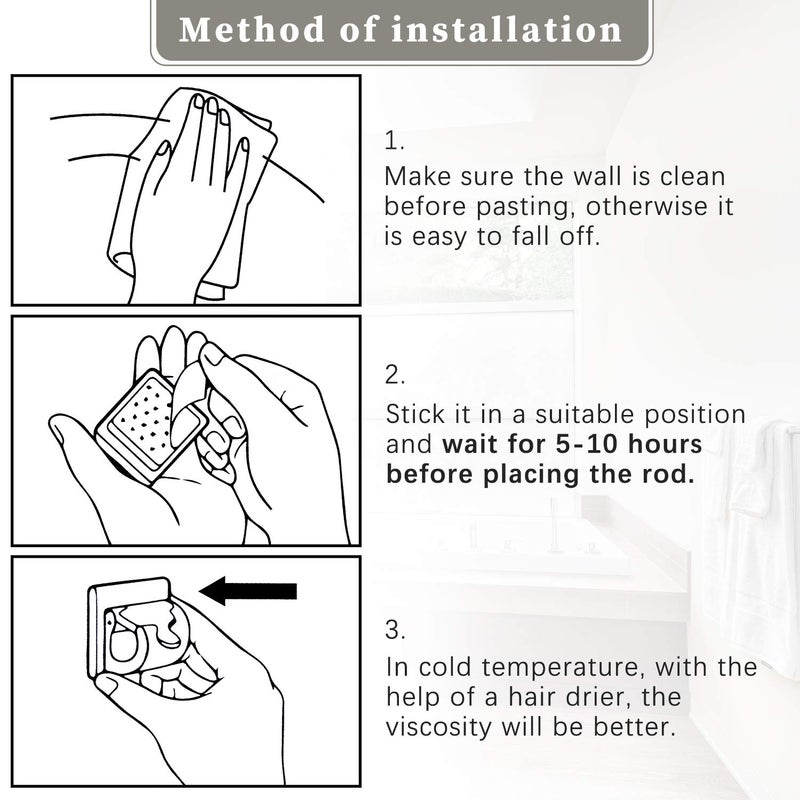 Patelai Patelai SelfAdhesive Curtain Rod Bracket Drapery Hook Holders 2  - Image 3