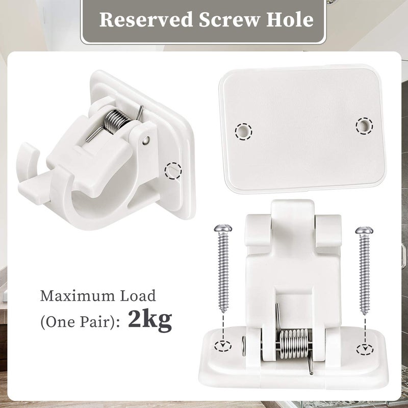 Patelai Patelai SelfAdhesive Curtain Rod Bracket Drapery Hook Holders 2  - Image 5