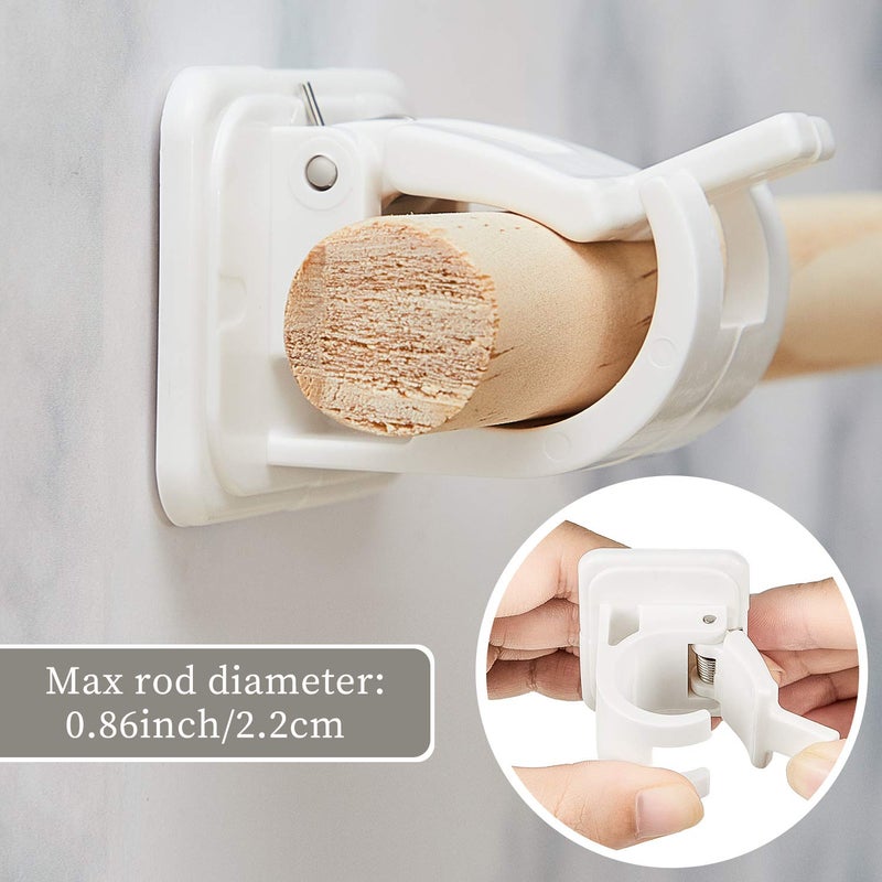 Patelai Patelai SelfAdhesive Curtain Rod Bracket Drapery Hook Holders 2  - Image 4