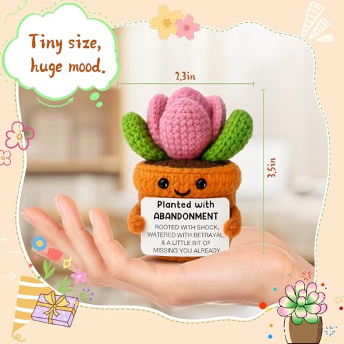 MAMAGIFTREE Funny Leaving Gift for Coworker, Cute Succulent Keepsake with Message Card, Mini Decor Gift for Friend, Farewell Retirement Goodbye Present - Image 2