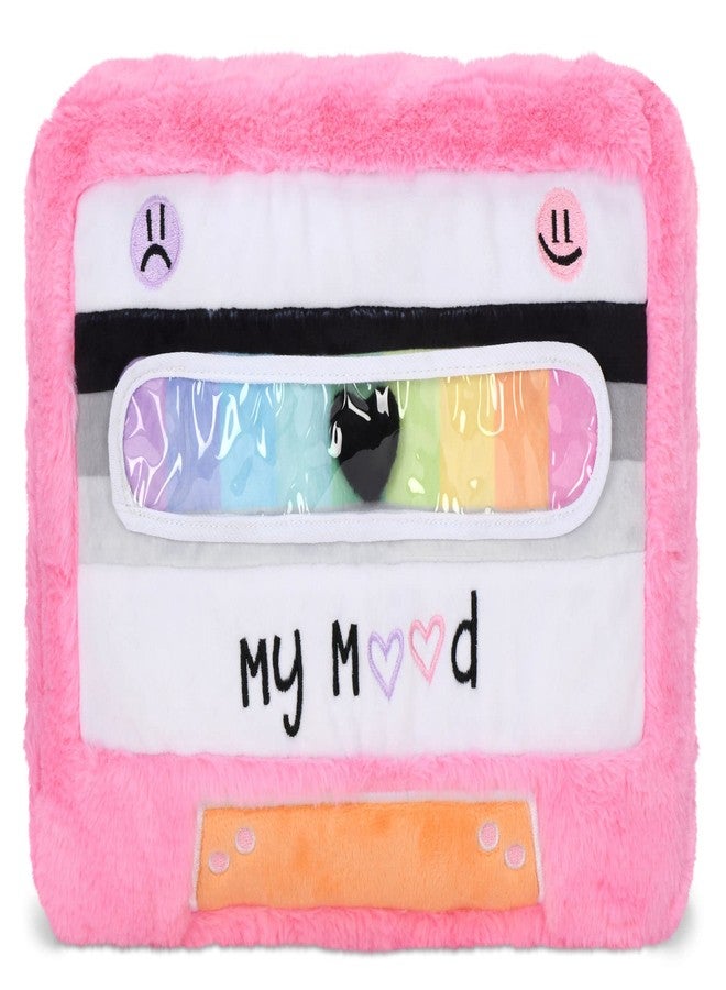 iscream Mood Meter Fur & Fleece 11" x 7" Pillow with Embroidered Accents - Image 1
