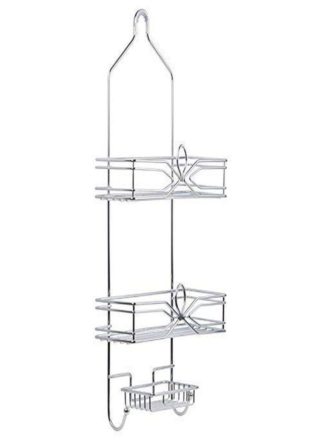 Richards Homewares Aria 3-Tier Shower and Bath Caddy with Soap Dish, 11 x 4.9 x 25.4-Inch, Chrome - Image 3