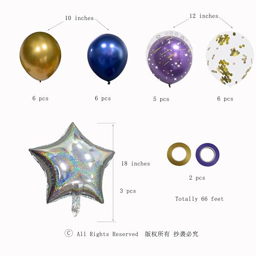 Decor365 26pcs Twinkle Star Balloon Decoration for Galaxy Birthday Party Decor Universe Starry Theme Anniversary Engagement Bridal Shower Graduation New Year Party Supplies - Image 5