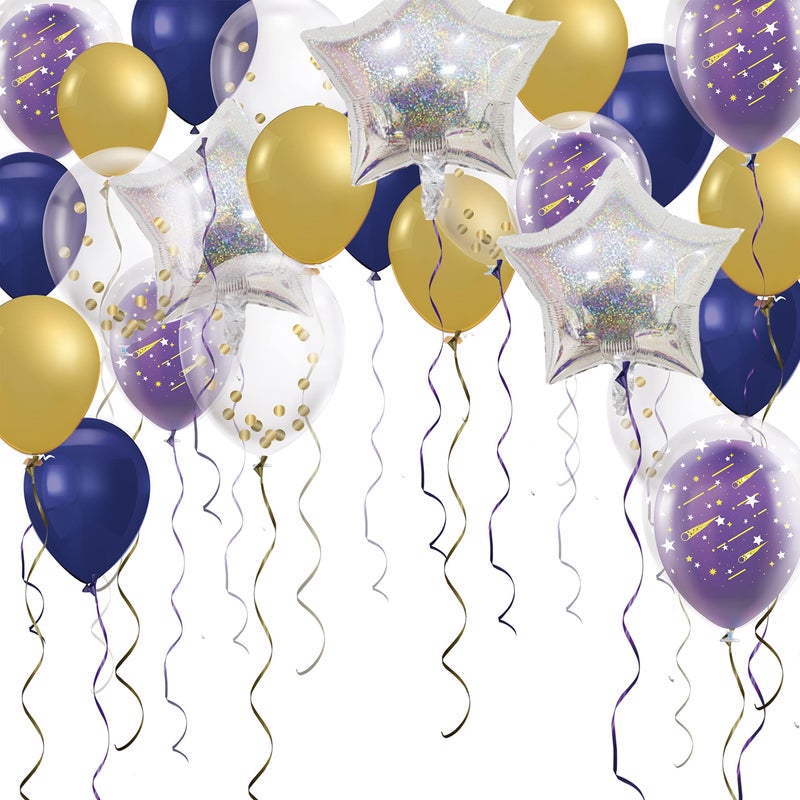 Decor365 26pcs Twinkle Star Balloon Decoration for Galaxy Birthday Party Decor Universe Starry Theme Anniversary Engagement Bridal Shower Graduation New Year Party Supplies - Image 3