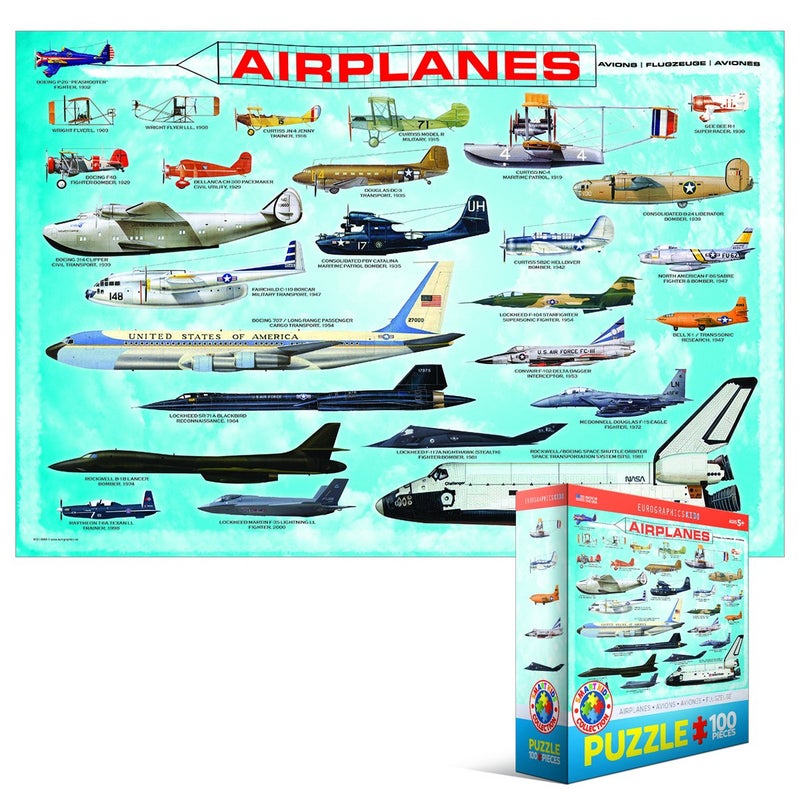 eurographics طائرة 100 قطعة لغز الصور المقطوعة - Image 2