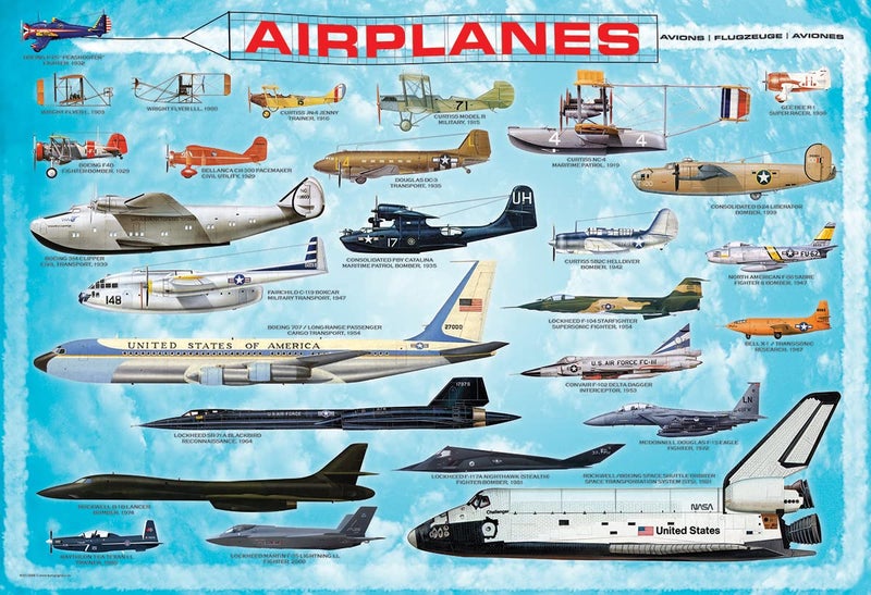 eurographics طائرة 100 قطعة لغز الصور المقطوعة - Image 4