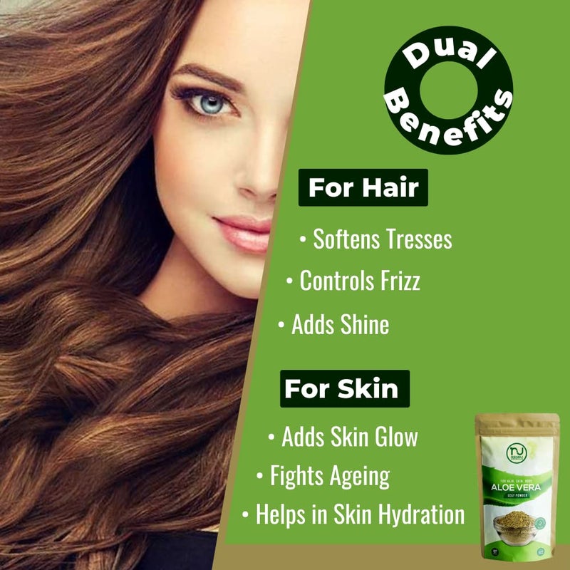 RENEU HERBALS Reneu Herbals Natural Aloe Vera Powder For Hair Care and Skin Care  Pack Of 1 100 GM  - Image 3