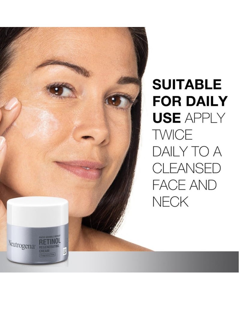 Neutrogena Retinol Face Moisturizer, Rapid Wrinkle Repair, Fragrance Free, Daily Anti-Aging Face Cream with Retinol & Hyaluronic Acid to Fight Fine Lines, Wrinkles, & Dark Spots, 1.7 oz - Packaging may vary 1.7 ozounce - Image 3
