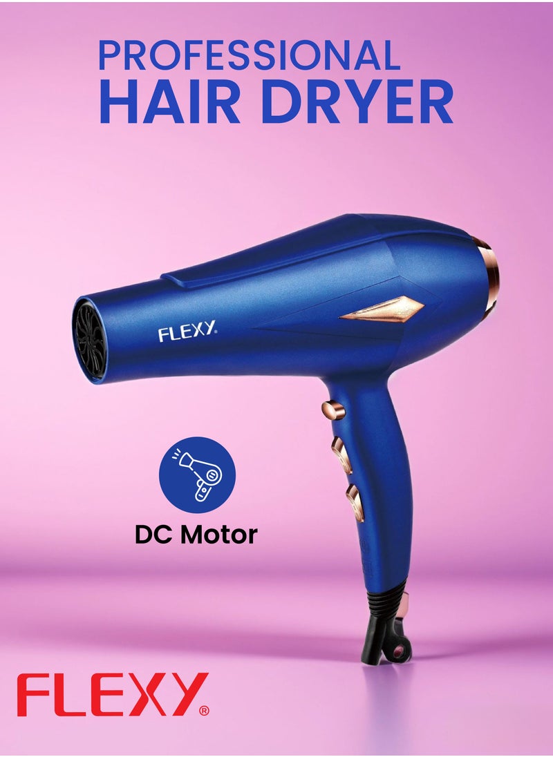 Flexy FLEXY 1250W Hair Dryer – Lightweight & Compact with 2 Speeds, 3 Heat Settings, Cool Shot, Removable Filter, Hanging Hook – Ideal for Home, Salon, Traveling – 2-Year Warranty  - Image 2