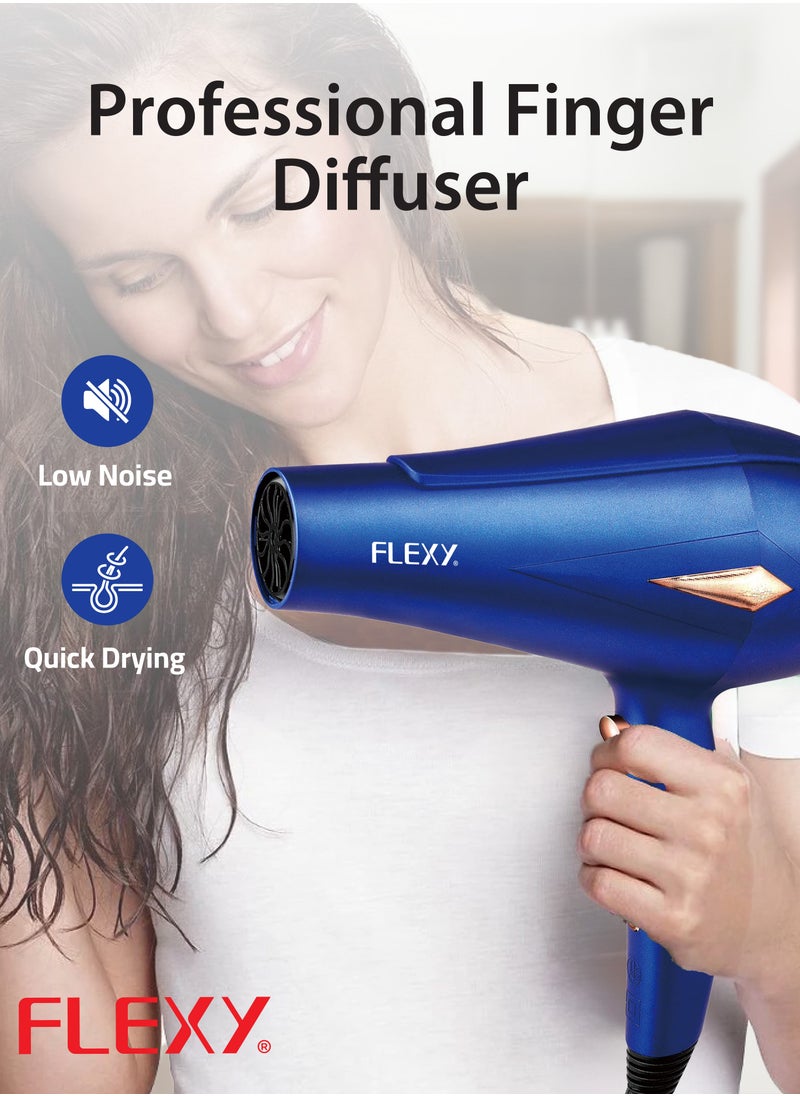 Flexy FLEXY 1250W Hair Dryer – Lightweight & Compact with 2 Speeds, 3 Heat Settings, Cool Shot, Removable Filter, Hanging Hook – Ideal for Home, Salon, Traveling – 2-Year Warranty  - Image 5