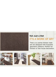 2 Pcs Kitchen Mat for Floor Anti-Slip Kitchen Rug Washable Kitchen Floor Mat Runner Carpets - pzsku/ZCA6DCE058F3150391B71Z/45/_/1713163556/11716249-ef65-4da3-a9e2-41f5e625eac9