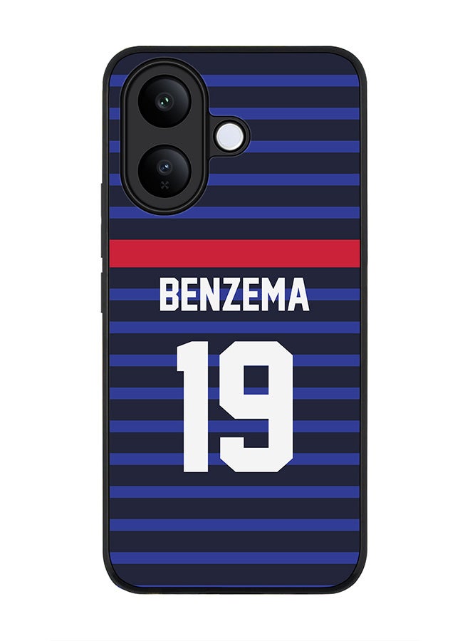 For vivo V60 Lite 5G / V60 Lite 4G Case,Slim fit Camera Protection, Shockproof Thin Phone cover  - Football - France,  Benzema