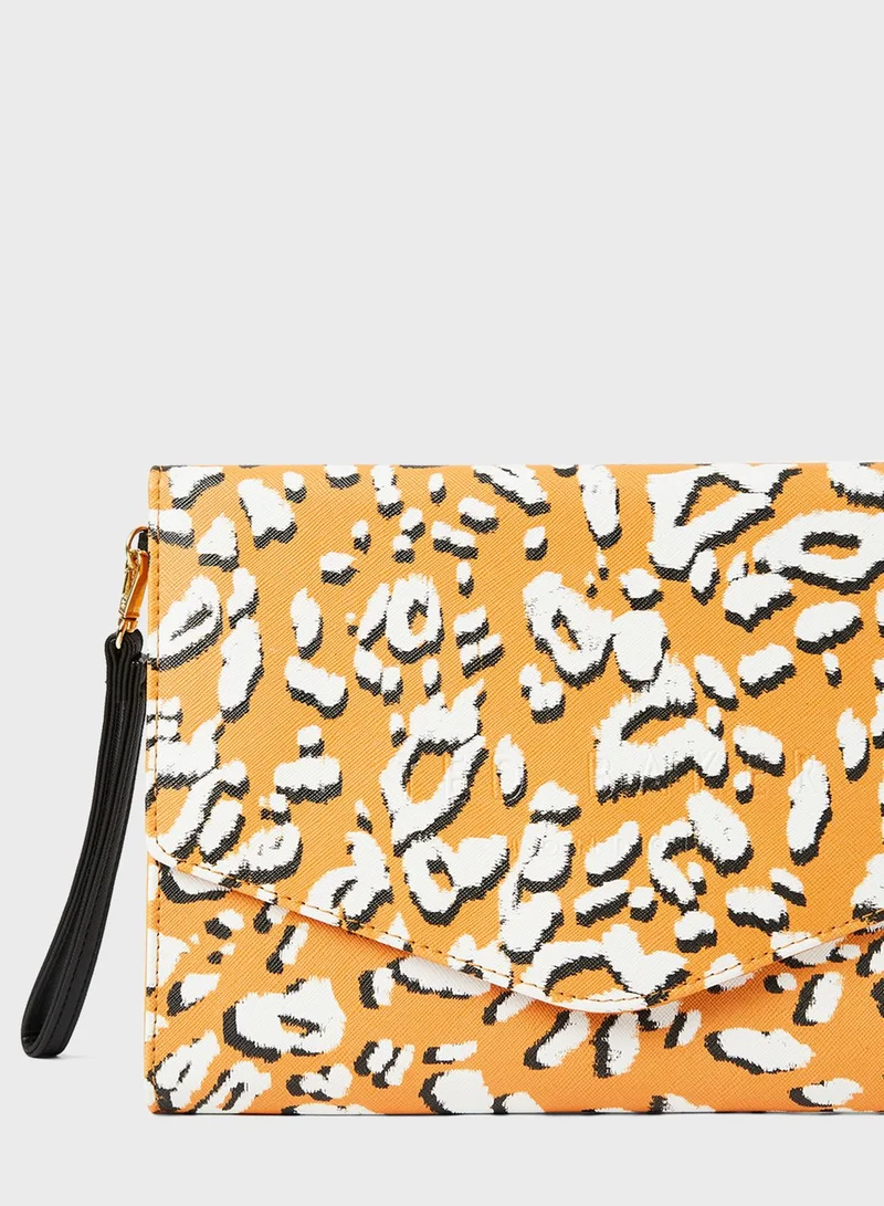 Ted Baker Leopard Detail Envelope Pouch