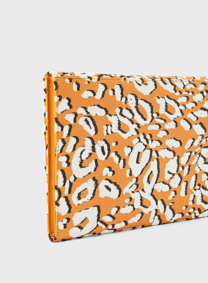 Ted Baker Leopard Detail Envelope Pouch