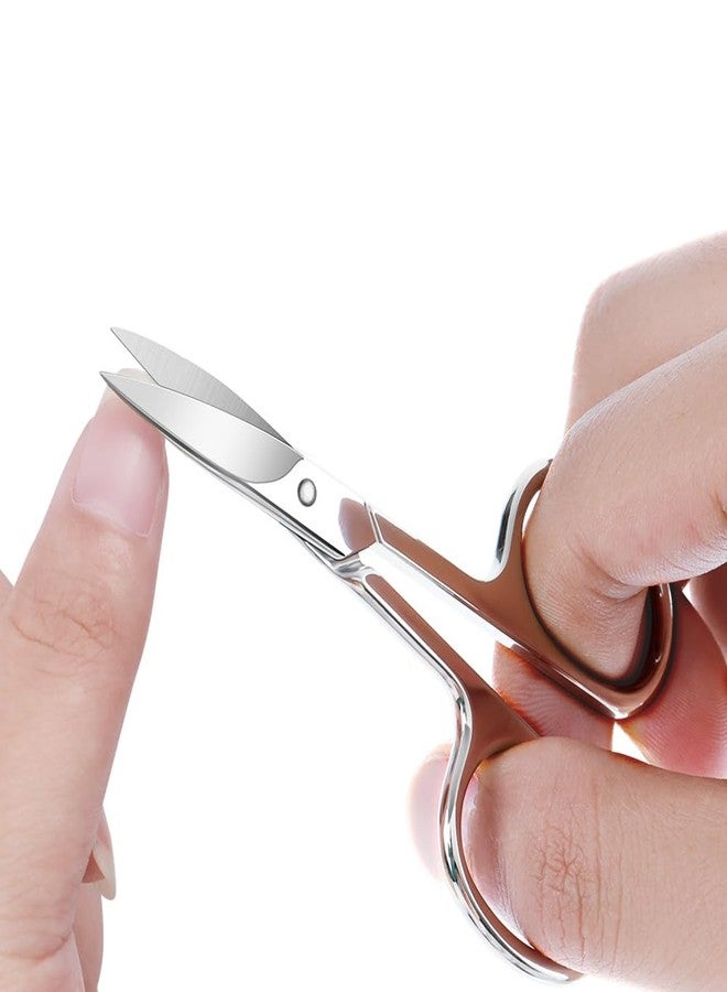 Cut it Small Multifunctional Eyebrow Scissors for Women, Mustache Scissors and Nose Hair Scissor for Men, Curved Grooming Scissors for Eyebrow, Mustache, Beard, Eyelashes - Premium Stainless Steel Quality - Image 5