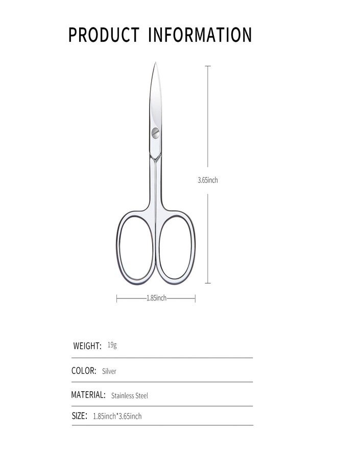 Cut it Small Multifunctional Eyebrow Scissors for Women, Mustache Scissors and Nose Hair Scissor for Men, Curved Grooming Scissors for Eyebrow, Mustache, Beard, Eyelashes - Premium Stainless Steel Quality - Image 2