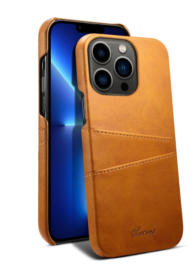 Suteni Leather Protective Back Cover Case Phone Case for iPhone - Image 2