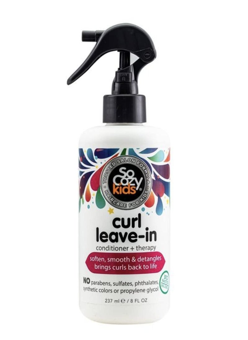 SO COZY - So Cozy Leave In Conditioner Spray (8 Fl Oz) Paraben-Free Detangler for Kids' Curly Hair, Deep Conditioner & Tangle-Free Curls, Gentle & Nourishing with Keratin, Vitamin B5, Olive Oil & Jojoba Oil - Image 1